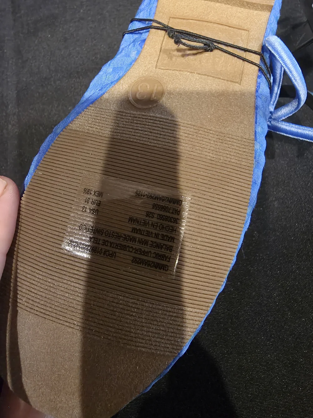 Girls Blue Mesh Ballet Flats